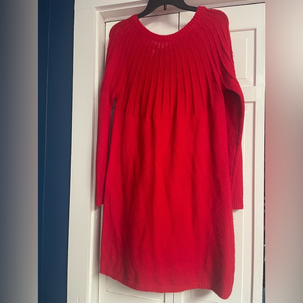 Francesca's Collections Vibrant Red Knit Dress